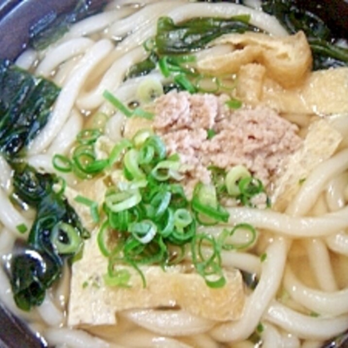 余った鶏そぼろでそぼろうどん→そぼろ閉じ雑炊